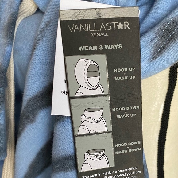 NWT-VANILLA STAR-HOODIE WITH FACE COVERING-SIZE XS - Picture 11 of 11